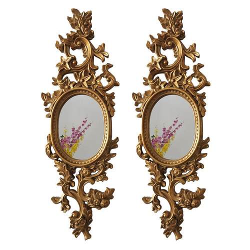 欧式雕花巴洛克墙上挂件壁饰客厅背景墙装饰创意艺术法式壁挂镜子