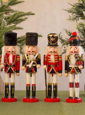 欧式30cm胡桃夹子包布木偶士兵创意家居装饰客厅酒柜儿童房摆件