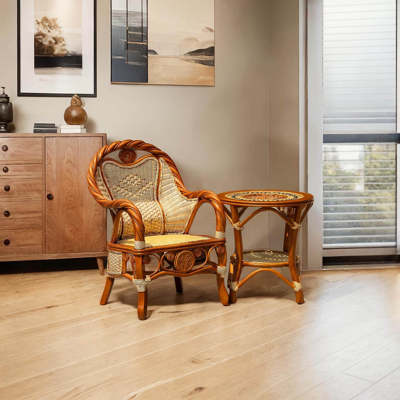 藤椅天然真藤厂家直销靠背儿童凳子单人家用老年人阳台藤编小滕椅,住宅家具,阳台椅,淘宝优惠券,粉丝福利购,淘宝优惠卷