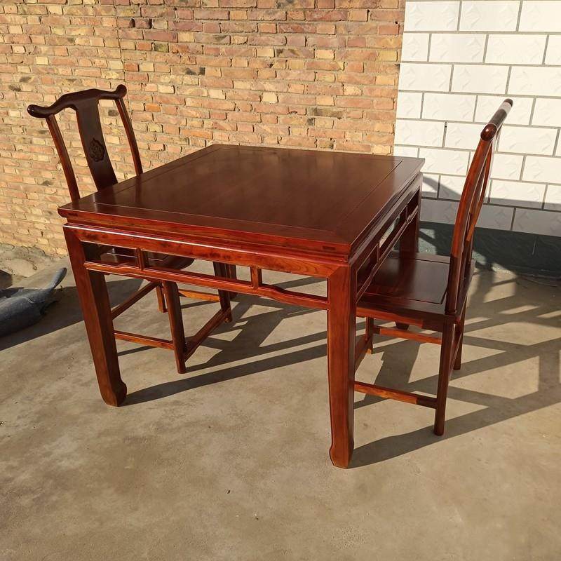 实木餐桌 长方形新中式方桌现代简约四方桌客厅家用老榆木八仙桌,住宅家具,实木餐桌,淘宝优惠券,粉丝福利购,淘宝优惠卷