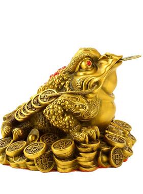 全铜金蟾摆件客厅居家装饰金蝉摆件玄关摆设店铺开业礼品中式