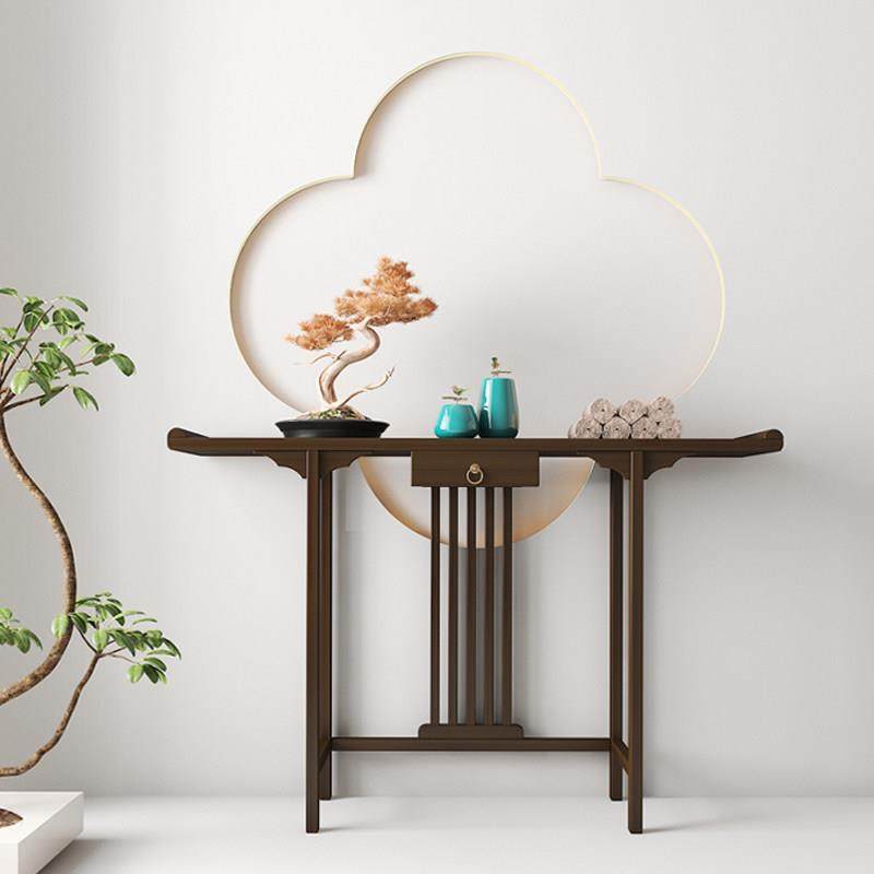 新中式玄关台禅意门厅玄关供桌窄款现代简约客厅条案端景台玄关柜