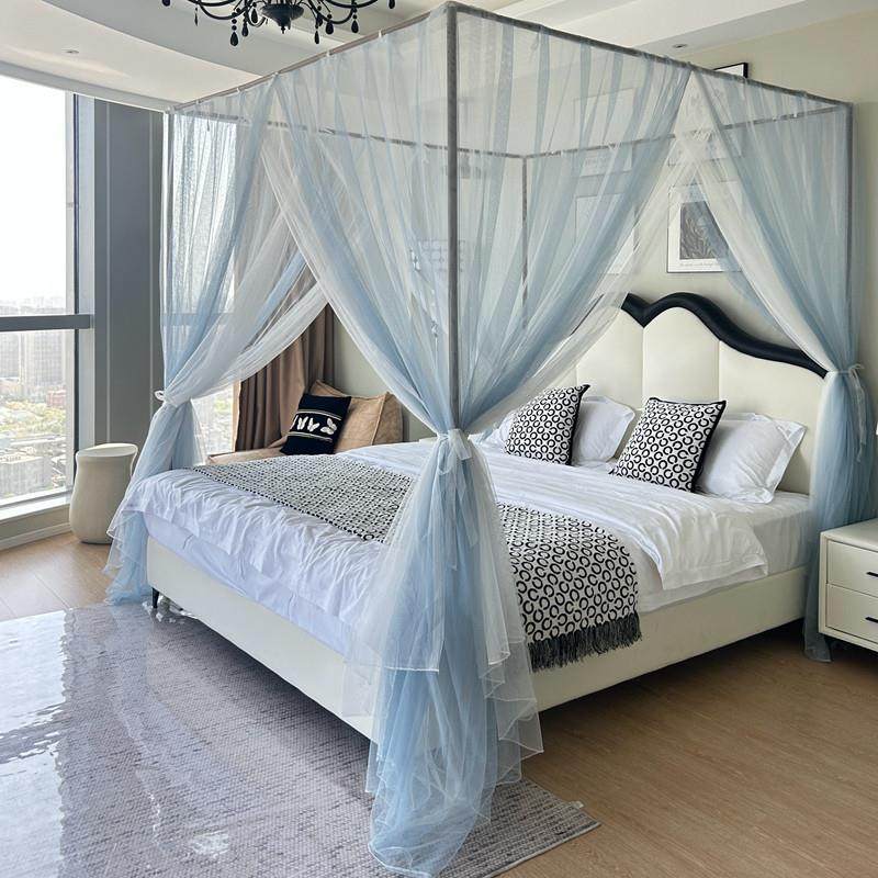 A类蚊帐可定制双层纱家用新款宫廷落地支架加密公主风床幔床帐