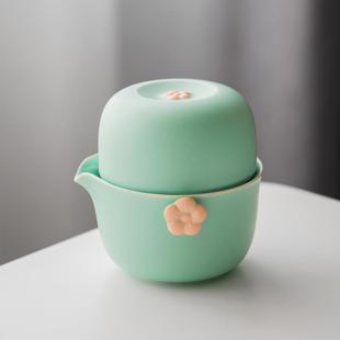 旅行茶具套装 梅花快客杯一壶二杯小套简易办公室家用女士便携式