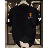 230g重磅100%纯棉短袖 皇马巴萨曼联t恤宽松百搭休闲运动足球上衣