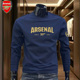 100%重磅纯棉长袖 t恤l阿森纳圆领宽松运动潮流男士 螺口上衣