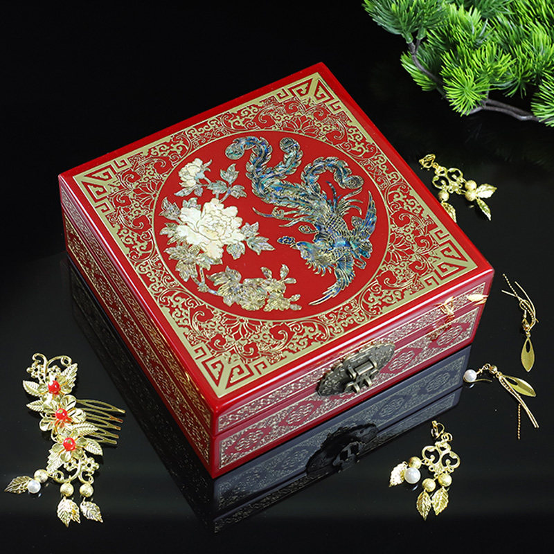 非物质文化遗产如锦平遥漆器 新中式 婚庆礼品订婚 陪嫁首饰盒