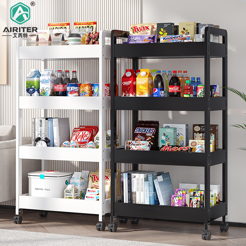 可移动置物架多层收纳架子客厅零食架简易书架落地卧室家用储物柜