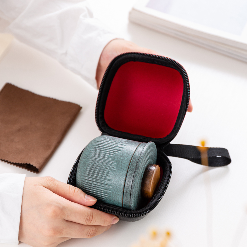 单人旅行茶具小套装户外车载快客杯一壶二杯迷你便携包过滤泡茶杯