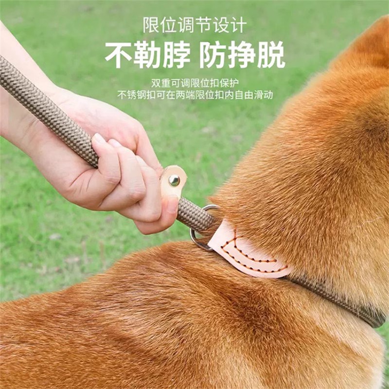 巨贵犬专用狗狗绳子防爆冲P链遛狗牵引绳防挣脱狗链子中大型犬