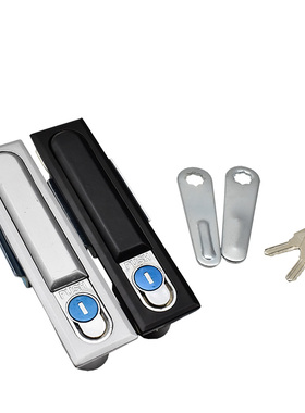 海坦磁力柜锁电柜门锁MS480-2-1黑色平面锁配电箱锁开关柜门锁MS8