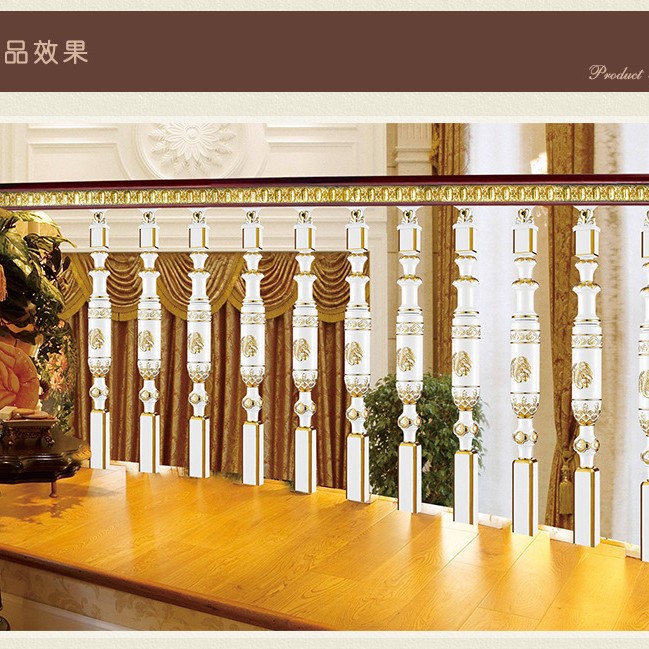 工程酒店铝艺楼梯 别墅铜艺护栏 K金铜艺扶手 会所铜艺栏杆厂家