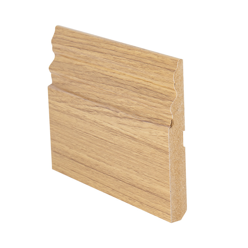 MDF实木贴脚线PVC踢脚线木质材料仿木纹橱柜地脚线环保材质
