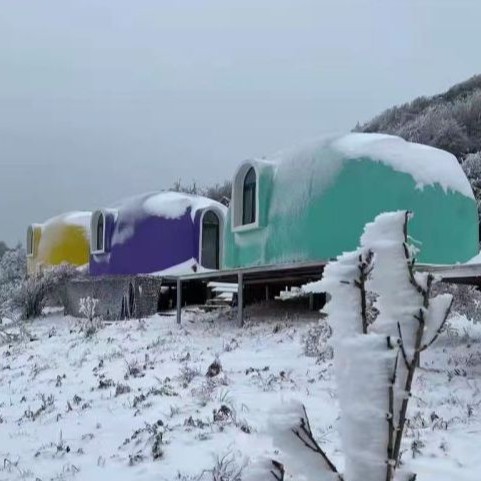 星空房 石墨烯EPS拼装穹顶屋 网红民宿星空亲子房 泡沫建房厂家
