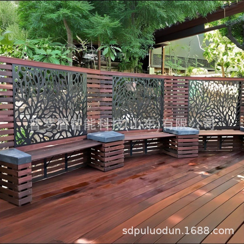 cnc切割围栏室内幕墙装饰玄关金属雕刻板挂件户外围墙铁艺护栏