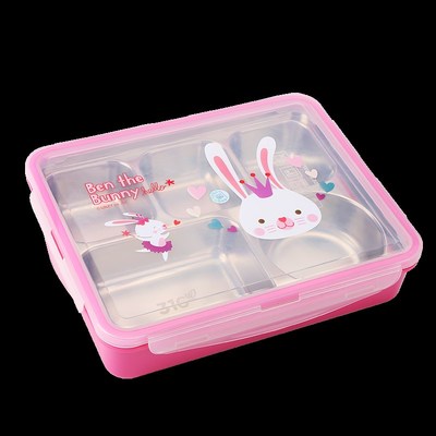 小学生饭盒专用316不锈钢分格保温可爱便当盒餐盒儿童餐盘女孩