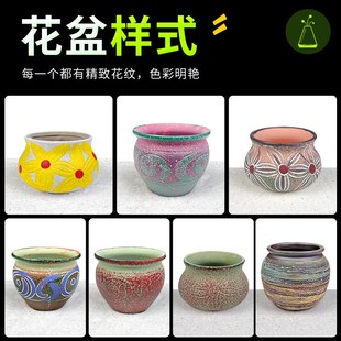 陶罐水草鱼缸造景装饰摆件彩陶花盆定植后景草水培阴性蜈蚣草套餐