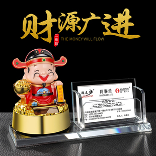 水晶透明名片盒收纳盒个性创意办公室大容量桌面男女士商务办公高