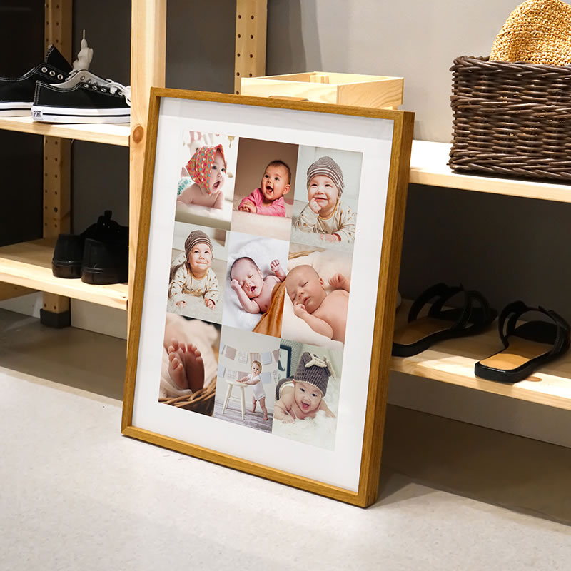 照片墙宝宝百睡图洗照片打印做拼接相框定制周岁成长纪念挂墙相片