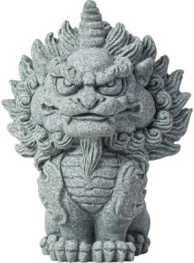 创意招财独角神兽茶宠摆件新中式瑞兽貔貅鱼缸造景盆栽桌面装饰品