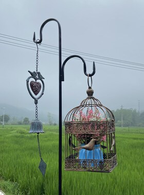 SHANGPIN 铁艺地插挂钩 园艺花插