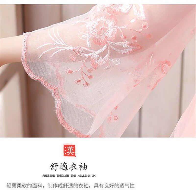 女童汉服连衣裙套装春秋装3四4五5六6七7十8到10岁小女孩公主裙子