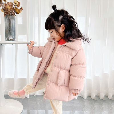 女宝宝羽绒服中长款加厚冬季新款儿童装羽绒服小童外套22135