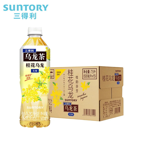 三得利无糖乌龙茶桂花乌龙500ml