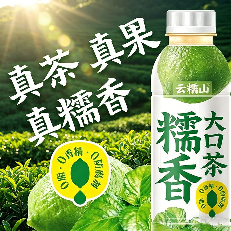 云糯山柠檬糯香茶大口茶420ml*15瓶整箱清爽夏日解腻饮品