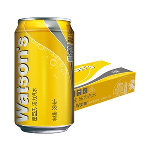 屈臣氏苏打汽水汤力味碳酸饮料气泡鸡尾酒调酒搭配330ml 24罐