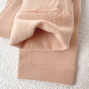 儿童肉色连裤袜加绒秋冬季女童打底裤九分裤薄绒不连脚白色舞蹈袜