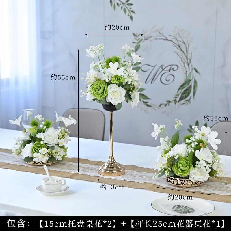 酒店婚礼宴会餐桌装饰品仿真西餐桌摆假桌面摆设,家居饰品,仿真花/假花,淘宝优惠券,粉丝福利购,淘宝优惠卷