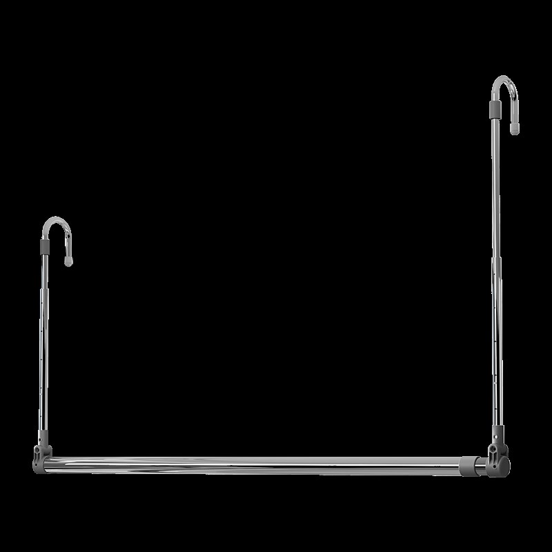 不锈钢晾衣架家用阳台伸缩晾衣杆可调多功能升降单杆卧室折叠架子