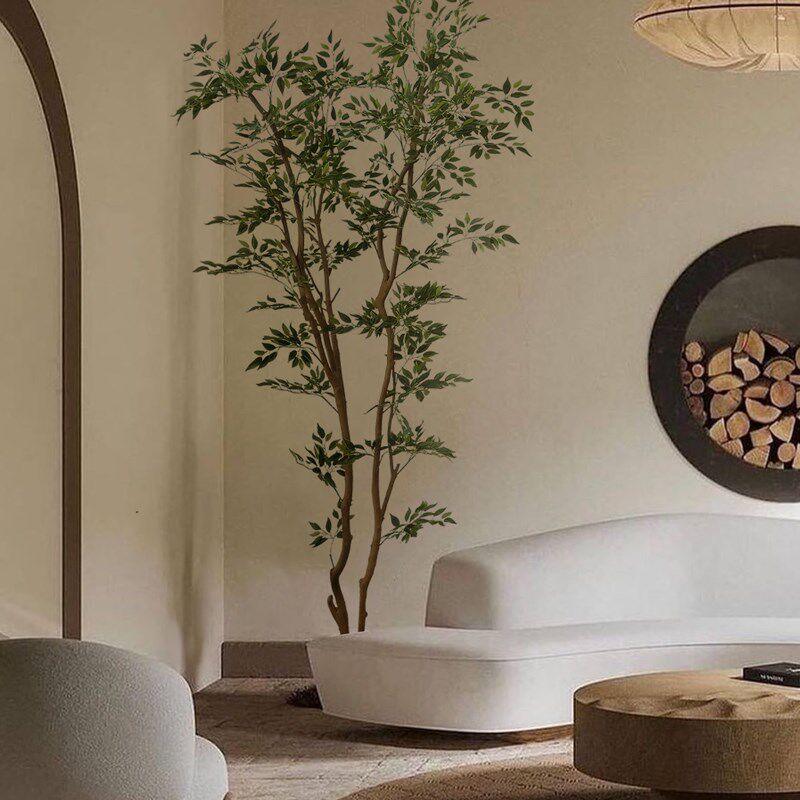 森空间仿真装饰家居室内绿植侘寂风盆景客厅假树大型定制,家居饰品,仿真植物盆景,淘宝优惠券,粉丝福利购,淘宝优惠卷