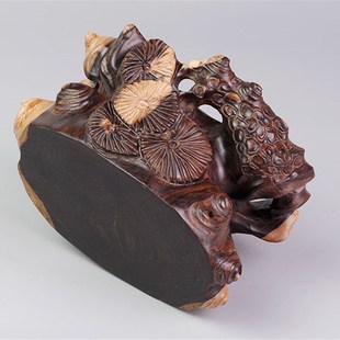 根雕实木底座木雕红木奇石茶壶木托圆形长方形盆随形底座