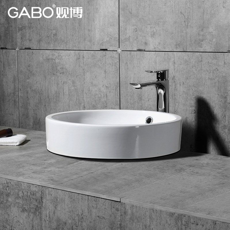 QC陶瓷半嵌入式洗脸盆 个性创意洗脸盆 洗手台盆 洗面盆5观博