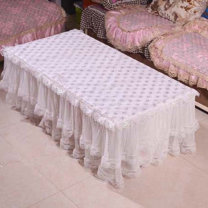现代茶几桌布餐桌台布床头柜防尘蕾丝通用盖巾长方形布艺客厅,居家布艺,桌布,淘宝优惠券,粉丝福利购,淘宝优惠卷