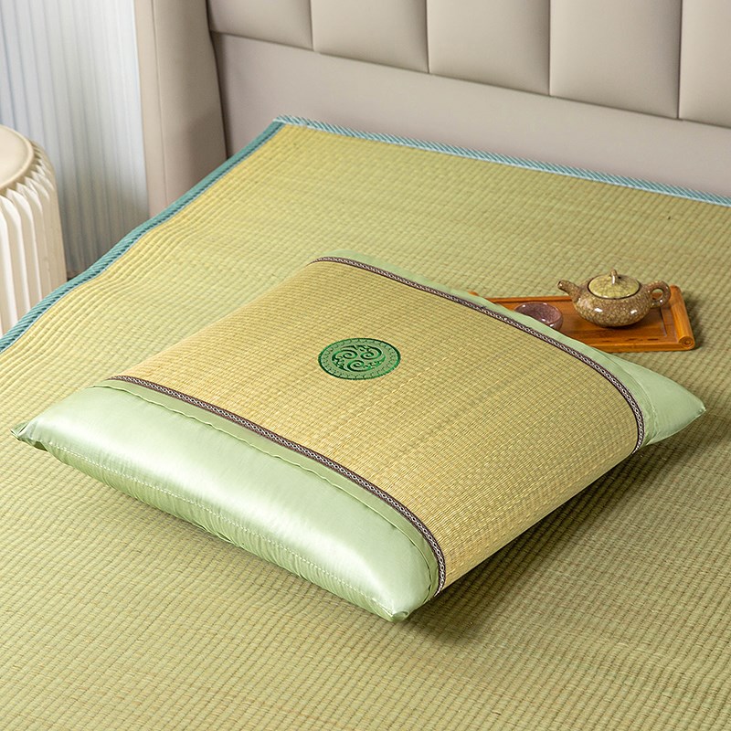 夏季蔺草面凉席靠垫沙发靠垫抱枕 办公室护腰靠垫含芯