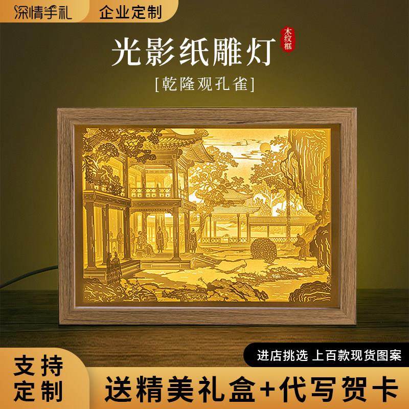 古风中国风光影木框纸雕博物馆文创礼品实用公司年会节日礼品定制,节庆用品/礼品,创意礼盒/礼品套组,淘宝优惠券,粉丝福利购,淘宝优惠卷