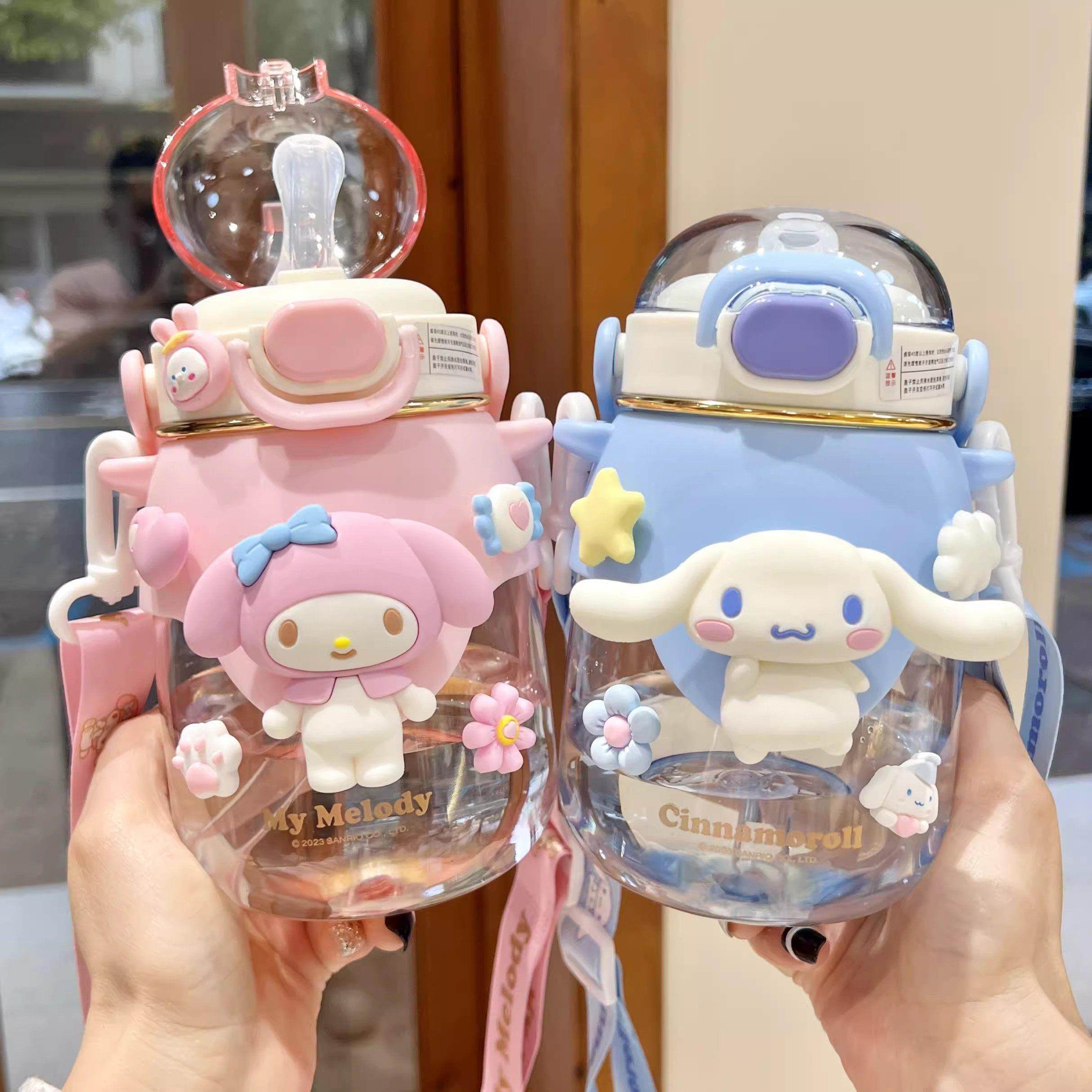 库洛米水杯女生高颜值夏天便携塑料水壶可爱大容量带吸管儿童杯子,餐饮具,吸管杯,淘宝优惠券,粉丝福利购,淘宝优惠卷