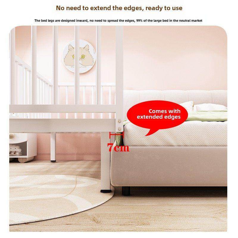 铁艺拼接床婴儿小床男孩女孩加宽大床边床单人床公主儿童床带护栏,住宅家具,儿童拼接床,淘宝优惠券,粉丝福利购,淘宝优惠卷