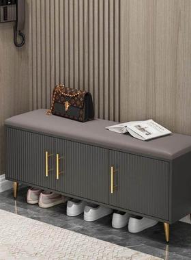 换鞋凳鞋柜一体可坐入户门口家用简约现代轻奢软包坐垫坐凳款