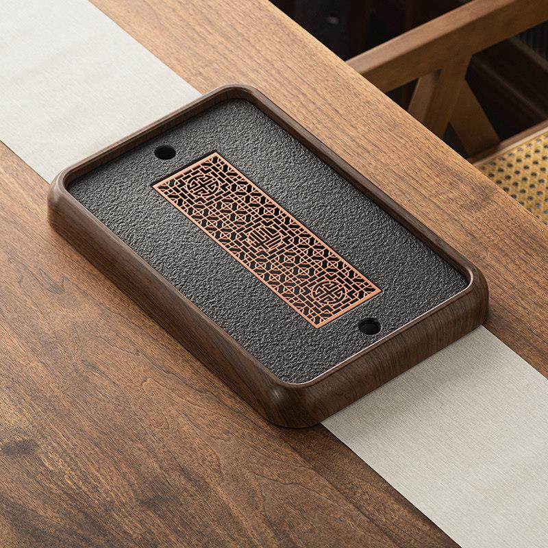 居易茶具新款仿乌金石茶盘小型干泡台家用储排水式茶台现代中式,餐饮具,茶盘,淘宝优惠券,粉丝福利购,淘宝优惠卷