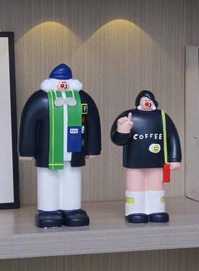 面包人潮玩放松生活解压咖啡馆氛围软装微笑爱治愈系装饰品