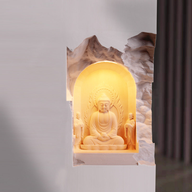 余尘石壁灯感应夜灯墙角内嵌灯佛龛氛围灯走廊转角嵌入式壁灯,家装灯饰光源,壁灯,淘宝优惠券,粉丝福利购,淘宝优惠卷