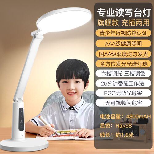 儿童防近视护眼台灯学习书桌大学生阅读写作业充电智能护眼灯