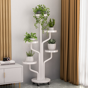 架子客厅落地式 室内家用阳台置物多层铁艺摆放盆托架 22新款