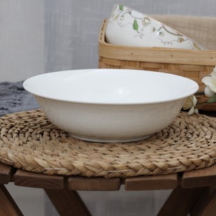 唐山骨瓷汤碗9英寸中式大汤碗老式大碗陶瓷9斗笠碗斗碗汤盆大海碗