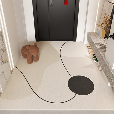 入户门地垫线条艺术玄关地垫进门耐脏加厚防滑脚垫可裁剪pvc地毯