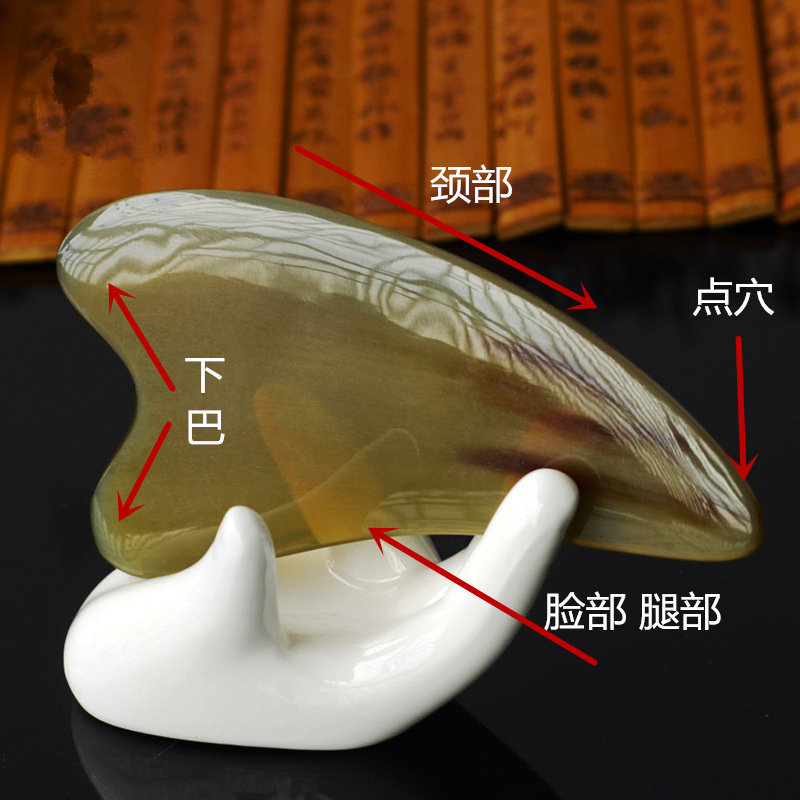 天然牛角按摩板刮痧女全身通用颈部面部美容刮脸神器刮沙背部